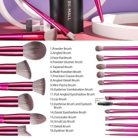 BS-MALL Makeup Brush Set 18 Pcs Premium Synthetic Foundation Powder Concealers Eye shadows Blush Makeup Brushes with black case BS-MALL Makeup Brush Set 18 Pcs Premium Synthetic Foundation Powder Concealers Eye shadows Blush Makeup Brushes with black case