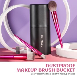 BS-MALL Makeup Brush Set 18 Pcs Premium Synthetic Foundation Powder Concealers Eye shadows Blush Makeup Brushes with black case BS-MALL Makeup Brush Set 18 Pcs Premium Synthetic Foundation Powder Concealers Eye shadows Blush Makeup Brushes with black case