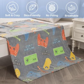 Gaming Blanket Toys Gifts for Boys - Glow in The Dark Game Controller Throw for Kids Age 1-14 Year Old Teens Child Toddler Son Birthday Christmas Valentines Easter Presents Gamer Room Decor 50x60 Gaming Blanket Toys Gifts for Boys - Glow in The Dark Game Controller Throw for Kids Age 1-14 Year Old Teens Child Toddler Son Birthday Christmas Valentines Easter Presents Gamer Room Decor 50x60