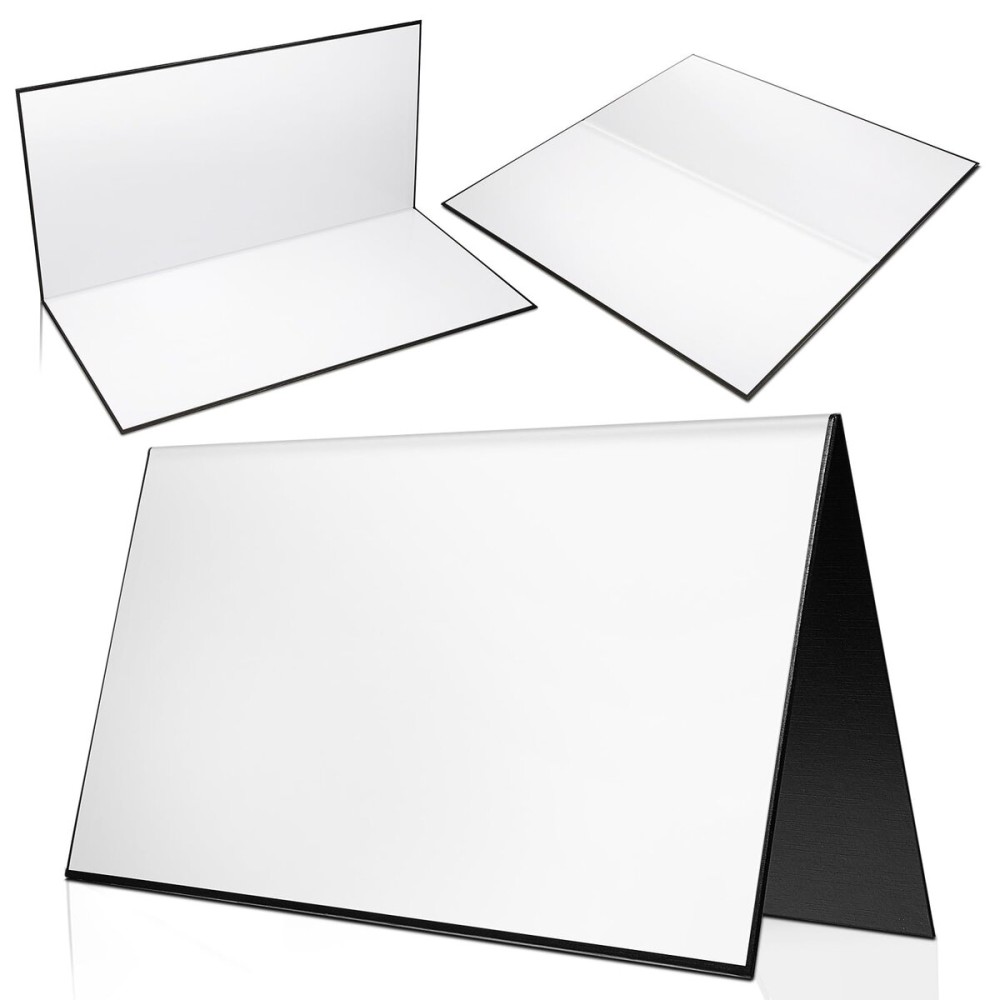 Zhanmai 4 Pcs Folding Blank Game Board (1 Single Fold Game Board) 18 x 18, DIY Make Your Own Blank for Family School Classroom DIY Activities