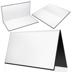 Zhanmai 4 Pcs Folding Blank Game Board (1 Single Fold Game Board) 18 x 18, DIY Make Your Own Blank for Family School Classroom DIY Activities
