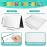 Zhanmai 4 Pcs Folding Blank Game Board (1 Single Fold Game Board) 18 x 18, DIY Make Your Own Blank for Family School Classroom DIY Activities