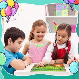 Zhanmai 4 Pcs Folding Blank Game Board (1 Single Fold Game Board) 18 x 18, DIY Make Your Own Blank for Family School Classroom DIY Activities