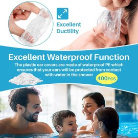 MAQIHAN 300 Pack Disposable Ear Covers - Plastic Ear Covers Waterproof Plastic Ear Protection Ear Caps for Hair Dye,Shower,Bathing,Salon,Spa,Hotel,Home MAQIHAN 300 Pack Disposable Ear Covers - Plastic Ear Covers Waterproof Plastic Ear Protection Ear Caps for Hair Dye,Shower,Bathing,Salon,Spa,Hotel,Home
