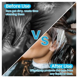 MAQIHAN 300 Pack Disposable Ear Covers - Plastic Ear Covers Waterproof Plastic Ear Protection Ear Caps for Hair Dye,Shower,Bathing,Salon,Spa,Hotel,Home MAQIHAN 300 Pack Disposable Ear Covers - Plastic Ear Covers Waterproof Plastic Ear Protection Ear Caps for Hair Dye,Shower,Bathing,Salon,Spa,Hotel,Home