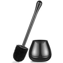 Toilet Brush and Holder with Long Handle, Plastic Holder Easy to Hide, Drip-Proof, Easy to Assemble, Deep Cleaning Toilet Brush and Holder with Long Handle, Plastic Holder Easy to Hide, Drip-Proof, Easy to Assemble, Deep Cleaning