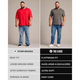 True Classic Mens T-Shirts - Short Sleeve Crew Neck Plain Novelty T Shirt for Men, Pack of 3, Variety, XXL