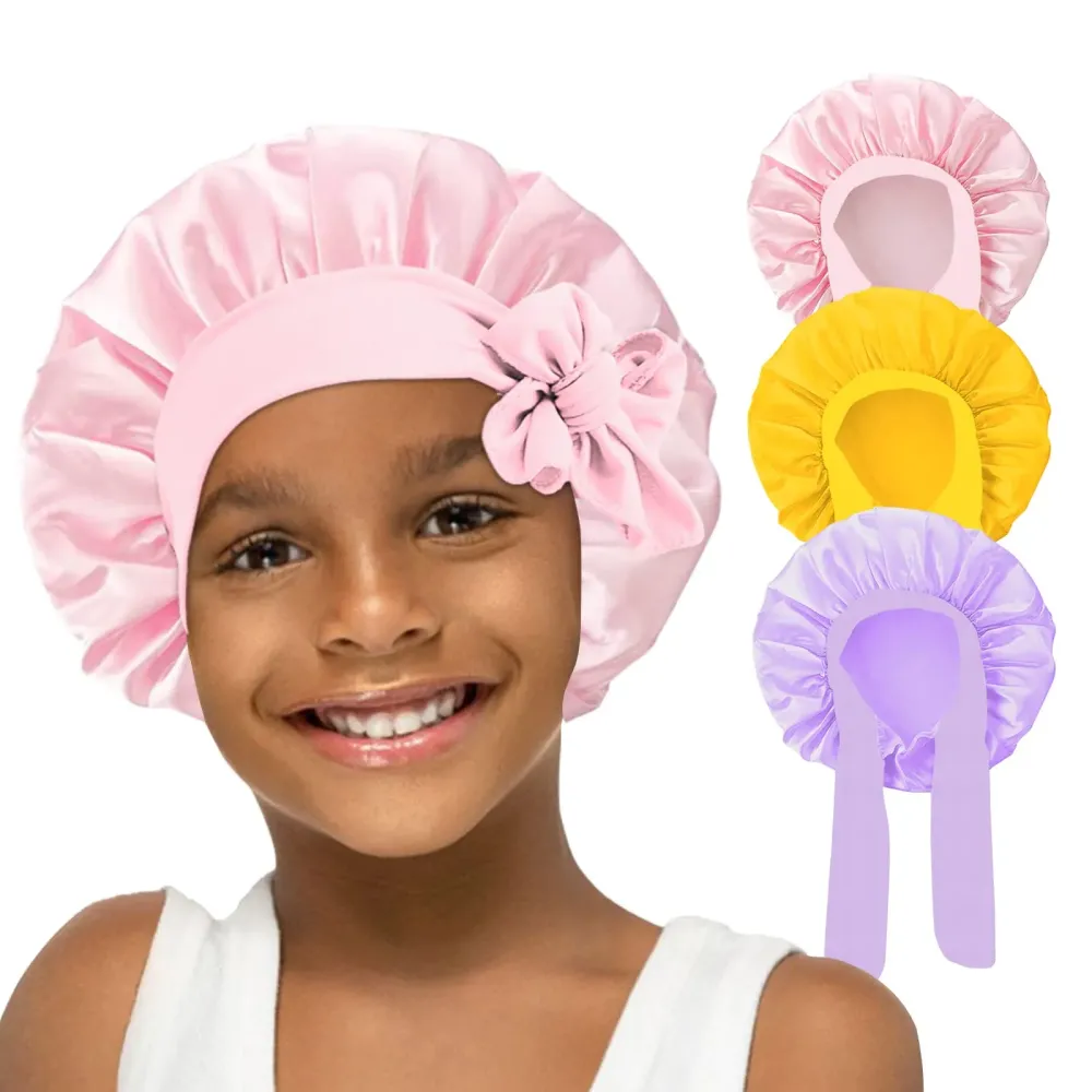 3 Pcs Kids Silk Bonnet for Sleeping - Baby Hair Bonnet for Sleep,Kids Satin Bonnets for Girls with Adjustable Wide Elastic Band,Sleeping Cap for Teens Toddler Child Curly Hair(Pink+Purple+Yellow) 3 Pcs Kids Silk Bonnet for Sleeping - Baby Hair Bonnet for Sleep,Kids Satin Bonnets for Girls with Adjustable Wide Elastic Band,Sleeping Cap for Teens Toddler Child Curly Hair(Pink+Purple+Yellow)