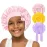 3 Pcs Kids Silk Bonnet for Sleeping - Baby Hair Bonnet for Sleep,Kids Satin Bonnets for Girls with Adjustable Wide Elastic Band,Sleeping Cap for Teens Toddler Child Curly Hair(Pink+Purple+Yellow)