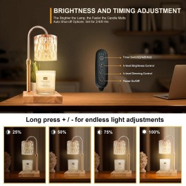 TOACSUCP Candle Warmer Lamp with 3 Bulbs, Adjustable Height Dimmable Candle Warmer with Timer, Candle Lamp with Charming Gift Box Ribbon, Mothers Day Birthday Gifts for Women Mom TOACSUCP Candle Warmer Lamp with 3 Bulbs, Adjustable Height Dimmable Candle Warmer with Timer, Candle Lamp with Charming Gift Box Ribbon, Mothers Day Birthday Gifts for Women Mom