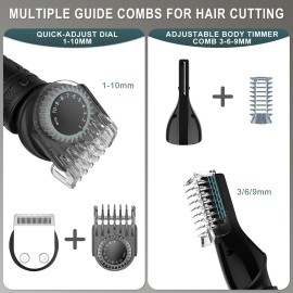 Scttomon Beard Trimmer for Men Professional Mens Beard Grooming Kit T-Blade Trimmer Electric Shaver Razor Nose Body Trimmer Hair Cutting Kit Cordless 7 in 1 Black Scttomon Beard Trimmer for Men Professional Mens Beard Grooming Kit T-Blade Trimmer Electric Shaver Razor Nose Body Trimmer Hair Cutting Kit Cordless 7 in 1 Black