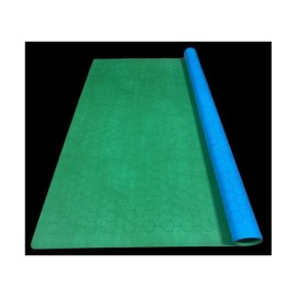 Chessex Play Mat - Mat: 1 Hex 2 Sided Blue/Green Megamat (Two Color Mat) - Smooth & Tough - Compatible with Tabletop RPGs - Accessories for Game Night