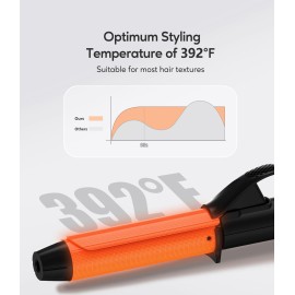 1 Inch Dual Voltage Ceramic Curling Iron with Keratin & Argan Oil, Mini Hair Curler, Travel Size with Storage Bag