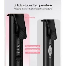 FARERY Travel Curling Iron, 1 Inch Mini Curling Iron Travel Size with 3 Adjustable Temp, Ceramic Mini Hair Curler with Keratin&Argan Oil Infuse, Dual Voltage, Includes Storage Bag