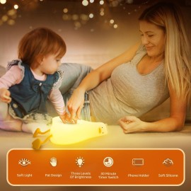 MAGOHMT Existential Crisis Duck Lamp - 3-Level Dimmable Rechargeable Night Light for Kids Breastfeeding & Nursery | Silicone, Touch Control & Lying Flat Design, Toddler Room Safe (Ducky Lay Lamp) MAGOHMT Existential Crisis Duck Lamp - 3-Level Dimmable Rechargeable Night Light for Kids Breastfeeding & Nursery | Silicone, Touch Control & Lying Flat Design, Toddler Room Safe (Ducky Lay Lamp)