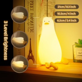 MAGOHMT Existential Crisis Duck Lamp - 3-Level Dimmable Rechargeable Night Light for Kids Breastfeeding & Nursery | Silicone, Touch Control & Lying Flat Design, Toddler Room Safe (Ducky Lay Lamp) MAGOHMT Existential Crisis Duck Lamp - 3-Level Dimmable Rechargeable Night Light for Kids Breastfeeding & Nursery | Silicone, Touch Control & Lying Flat Design, Toddler Room Safe (Ducky Lay Lamp)