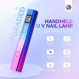 SAVILAND U V Light for Nails - Handheld U V Lamp for Gel Nails LED Nail Lamp Portable Mini Nail Dryer for Curing Gel Polish Glue USB Nail Art for Home DIY Manicure (12W) SAVILAND U V Light for Nails - Handheld U V Lamp for Gel Nails LED Nail Lamp Portable Mini Nail Dryer for Curing Gel Polish Glue USB Nail Art for Home DIY Manicure (12W)