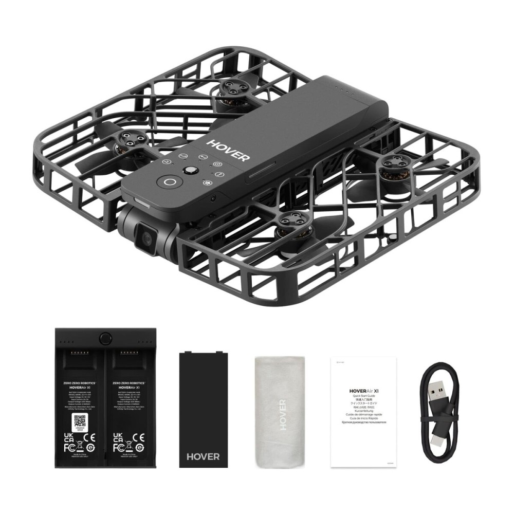 HOVERAir X1 Drone with Camera, Self-Flying Camera Drone with Follow Me Mode, Foldable Mini Drone with HDR Video Capture, Palm Takeoff, Intelligent Flight Paths, Hands-Free Control Black (Combo) HOVERAir X1 Drone with Camera, Self-Flying Camera Drone with Follow Me Mode, Foldable Mini Drone with HDR Video Capture, Palm Takeoff, Intelligent Flight Paths, Hands-Free Control Black (Combo)
