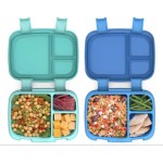 Bentgo Fresh (Blue/Green 2 PACK) - New & Improved Leak-Proof, Versatile 4-Compartment Bento-Style Lunch Box
