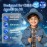 Kids Electric Toothbrush Rechargeable Age 3-5-6-12-18 Year Old, Sonic Toothbrush Kids with Timer 3 Modes 4 Vibrating Heads Habit Stickers Tooth Brush for Girls Boys and Childrens (Astronaut Black)