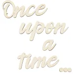 Once Upon a Time Sign Nursery Decor Once Upon a Time Wood Sign Wall Decor for Reading Corner Kids Room Family Bookshelf Home Dcor Birthday Present DIY Decoration