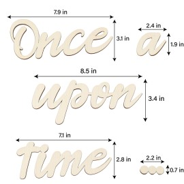 Once Upon a Time Sign Nursery Decor Once Upon a Time Wood Sign Wall Decor for Reading Corner Kids Room Family Bookshelf Home Dcor Birthday Present DIY Decoration