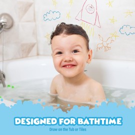 Tub Works Smooth Jumbo Bath Crayons Bath Toy | Nontoxic, Washable Bath Crayons for Toddlers & Kids | Unique Formula Draws Smoothly & Vividly on Wet & Dry Tub Walls | Large, Easy-Grip Bathtub Crayons Tub Works Smooth Jumbo Bath Crayons Bath Toy | Nontoxic, Washable Bath Crayons for Toddlers & Kids | Unique Formula Draws Smoothly & Vividly on Wet & Dry Tub Walls | Large, Easy-Grip Bathtub Crayons