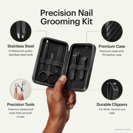 MANSCAPED Shears 3.0, 5-Piece Precision Mens Nail Grooming Travel Kit, Stainless Steel Manicure Set with Fingernail & Toenail Clippers, Nail File, Slant Tip Tweezers, Cuticle Scissors, Travel Case MANSCAPED Shears 3.0, 5-Piece Precision Mens Nail Grooming Travel Kit, Stainless Steel Manicure Set with Fingernail & Toenail Clippers, Nail File, Slant Tip Tweezers, Cuticle Scissors, Travel Case