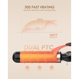 Curling Iron 2 Inch, Large Barrel Curling Wand for Hair, Ceramic Long Barrel Hair Curling Iron Dual Voltage Curling Iron 2 Inch, Large Barrel Curling Wand for Hair, Ceramic Long Barrel Hair Curling Iron Dual Voltage