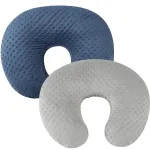 Dot Nursing Pillow Cover Set 2 Pack Nursing Pillow Slipcovers, Ultra Soft Compatible with Boppy Pillow,Standard Pillow for Baby Boy Girl Grey Navy