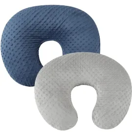 Dot Nursing Pillow Cover Set 2 Pack Nursing Pillow Slipcovers, Ultra Soft Compatible with Boppy Pillow,Standard Pillow for Baby Boy Girl Grey Navy