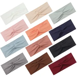 12 Pcs Stretchy Headbands for Women, Absorbed Sport Headband Soft Twist Knotted Headbands for Daily Life Yoga 12 Pcs Stretchy Headbands for Women, Absorbed Sport Headband Soft Twist Knotted Headbands for Daily Life Yoga
