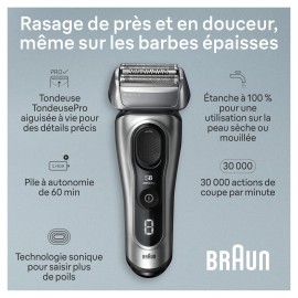 Braun Series 8 Electric Razor for Men, with 4+1 Shaving Elements & Precision Long Hair Trimmer, Close & Gentle Even on Dense Beards, Wet & Dry Electric Razor with 60min Runtime, 8517s Galvano Silver Braun Series 8 Electric Razor for Men, with 4+1 Shaving Elements & Precision Long Hair Trimmer, Close & Gentle Even on Dense Beards, Wet & Dry Electric Razor with 60min Runtime, 8517s Galvano Silver