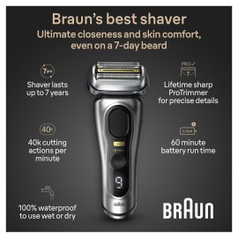 Braun Series 9 9517s PRO+ Electric Razor for Men, 5 Pro Shave Elements & Precision Long Hair ProTrimmer, Charging Stand, Brauns Best for Smooth Skin, Wet & Dry Electric Razor with 60min Runtime Braun Series 9 9517s PRO+ Electric Razor for Men, 5 Pro Shave Elements & Precision Long Hair ProTrimmer, Charging Stand, Brauns Best for Smooth Skin, Wet & Dry Electric Razor with 60min Runtime