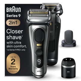Braun Series 9 PRO+ Electric Razor for Men, 5 Pro Shaving Elements and Shave-Preparing ProComfort Head for Closeness & Skin Comfort, 6in1 SmartCare Center, Wet or Dry Use, Charging Stand, 9597cc Braun Series 9 PRO+ Electric Razor for Men, 5 Pro Shaving Elements and Shave-Preparing ProComfort Head for Closeness & Skin Comfort, 6in1 SmartCare Center, Wet or Dry Use, Charging Stand, 9597cc