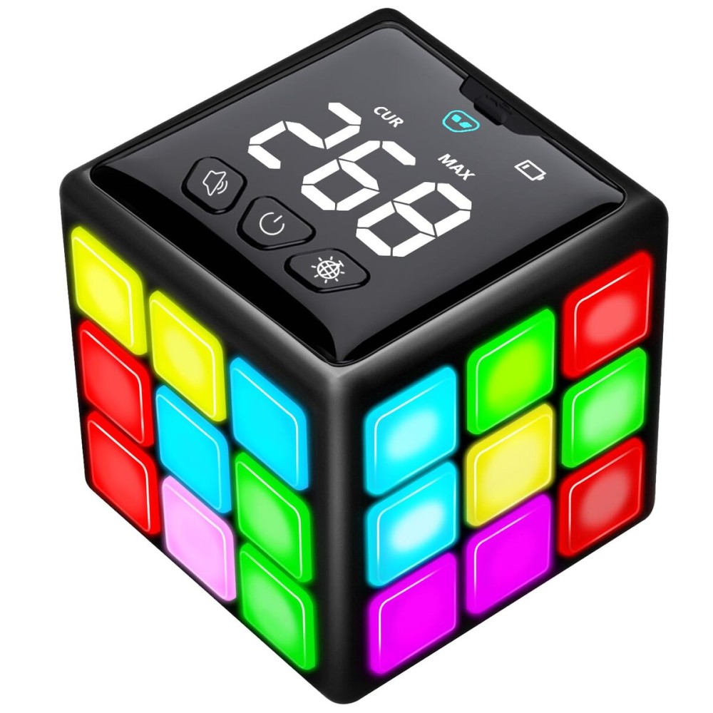 Xinbeiya Rechargeable Game Handheld Cube - 15 Fun Brain & Memory Game with Score Screen - Christmas Easter Birthday Gifts for Boys Girls Ages 6-12+ Years Old - Toy Gift Idea for Kids Teens (Black) Xinbeiya Rechargeable Game Handheld Cube - 15 Fun Brain & Memory Game with Score Screen - Christmas Easter Birthday Gifts for Boys Girls Ages 6-12+ Years Old - Toy Gift Idea for Kids Teens (Black)