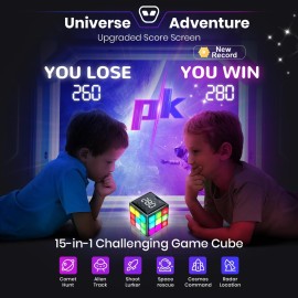 Xinbeiya Rechargeable Game Handheld Cube - 15 Fun Brain & Memory Game with Score Screen - Christmas Easter Birthday Gifts for Boys Girls Ages 6-12+ Years Old - Toy Gift Idea for Kids Teens (Black) Xinbeiya Rechargeable Game Handheld Cube - 15 Fun Brain & Memory Game with Score Screen - Christmas Easter Birthday Gifts for Boys Girls Ages 6-12+ Years Old - Toy Gift Idea for Kids Teens (Black)