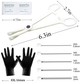 Lyuxzad Piercing Kit 35PCS Professional Piercing Kit Includeds 25PCS Mixed 12G 14G 16G 18G 20G Ear Nose Piercing Needles 2PCS Piercing Clamps 6Pcs Clean Tools 2 Gloves for Ear Nose Piercing Kit Lyuxzad Piercing Kit 35PCS Professional Piercing Kit Includeds 25PCS Mixed 12G 14G 16G 18G 20G Ear Nose Piercing Needles 2PCS Piercing Clamps 6Pcs Clean Tools 2 Gloves for Ear Nose Piercing Kit