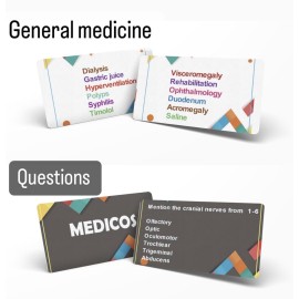 Medicos Medical Terminology Board Game - 364 Flashcards Covering 2000+ Terms | Fun & Educational Game for Medical Students, Nurses, Doctors | Ages 13+, 3+ Players Medicos Medical Terminology Board Game - 364 Flashcards Covering 2000+ Terms | Fun & Educational Game for Medical Students, Nurses, Doctors | Ages 13+, 3+ Players