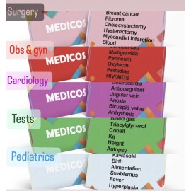 Medicos Medical Terminology Board Game - 364 Flashcards Covering 2000+ Terms | Fun & Educational Game for Medical Students, Nurses, Doctors | Ages 13+, 3+ Players Medicos Medical Terminology Board Game - 364 Flashcards Covering 2000+ Terms | Fun & Educational Game for Medical Students, Nurses, Doctors | Ages 13+, 3+ Players