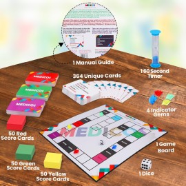 Medicos Medical Terminology Board Game - 364 Flashcards Covering 2000+ Terms | Fun & Educational Game for Medical Students, Nurses, Doctors | Ages 13+, 3+ Players Medicos Medical Terminology Board Game - 364 Flashcards Covering 2000+ Terms | Fun & Educational Game for Medical Students, Nurses, Doctors | Ages 13+, 3+ Players