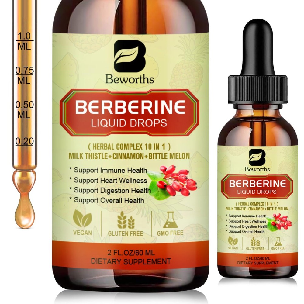 Berberine Supplement with Ceylon Cinnamon - Berberine Liquid Drops with Turmeric Curcumin, Ceylon Cinnamon, Bitter Melon, Berberine Phytosome for Digestion System, Immune Health Support -Vegetarian Berberine Supplement with Ceylon Cinnamon - Berberine Liquid Drops with Turmeric Curcumin, Ceylon Cinnamon, Bitter Melon, Berberine Phytosome for Digestion System, Immune Health Support -Vegetarian