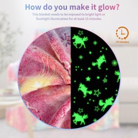 COMFAR Unicorn Blanket Girls,Glow in The Dark Blankets Girls Kids Blankets Girls,Personalized Blankets Girls/Baby/Toddler,Unicorns Gifts Girls Age 1-12,Soft Fleece Blanket 40\'\'x50\'\' COMFAR Unicorn Blanket Girls,Glow in The Dark Blankets Girls Kids Blankets Girls,Personalized Blankets Girls/Baby/Toddler,Unicorns Gifts Girls Age 1-12,Soft Fleece Blanket 40\'\'x50\'\'