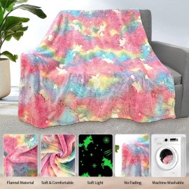 COMFAR Unicorn Blanket Girls,Glow in The Dark Blankets Girls Kids Blankets Girls,Personalized Blankets Girls/Baby/Toddler,Unicorns Gifts Girls Age 1-12,Soft Fleece Blanket 40\'\'x50\'\' COMFAR Unicorn Blanket Girls,Glow in The Dark Blankets Girls Kids Blankets Girls,Personalized Blankets Girls/Baby/Toddler,Unicorns Gifts Girls Age 1-12,Soft Fleece Blanket 40\'\'x50\'\'