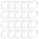 20 Packs Clear Cosmetics Bags for Women Men Waterproof Toiletry Bags PVC Makeup Bags Organizer Case with Zipper for Travel Bathroom (White)