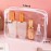 20 Packs Clear Cosmetics Bags for Women Men Waterproof Toiletry Bags PVC Makeup Bags Organizer Case with Zipper for Travel Bathroom (White)