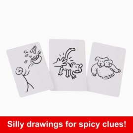 Mattel Games Pictionary Adults Only Party Game for Adults, Drawing Game with Silly Sketches & NSFW Clue Cards, Boards, Markers & Sand Timer