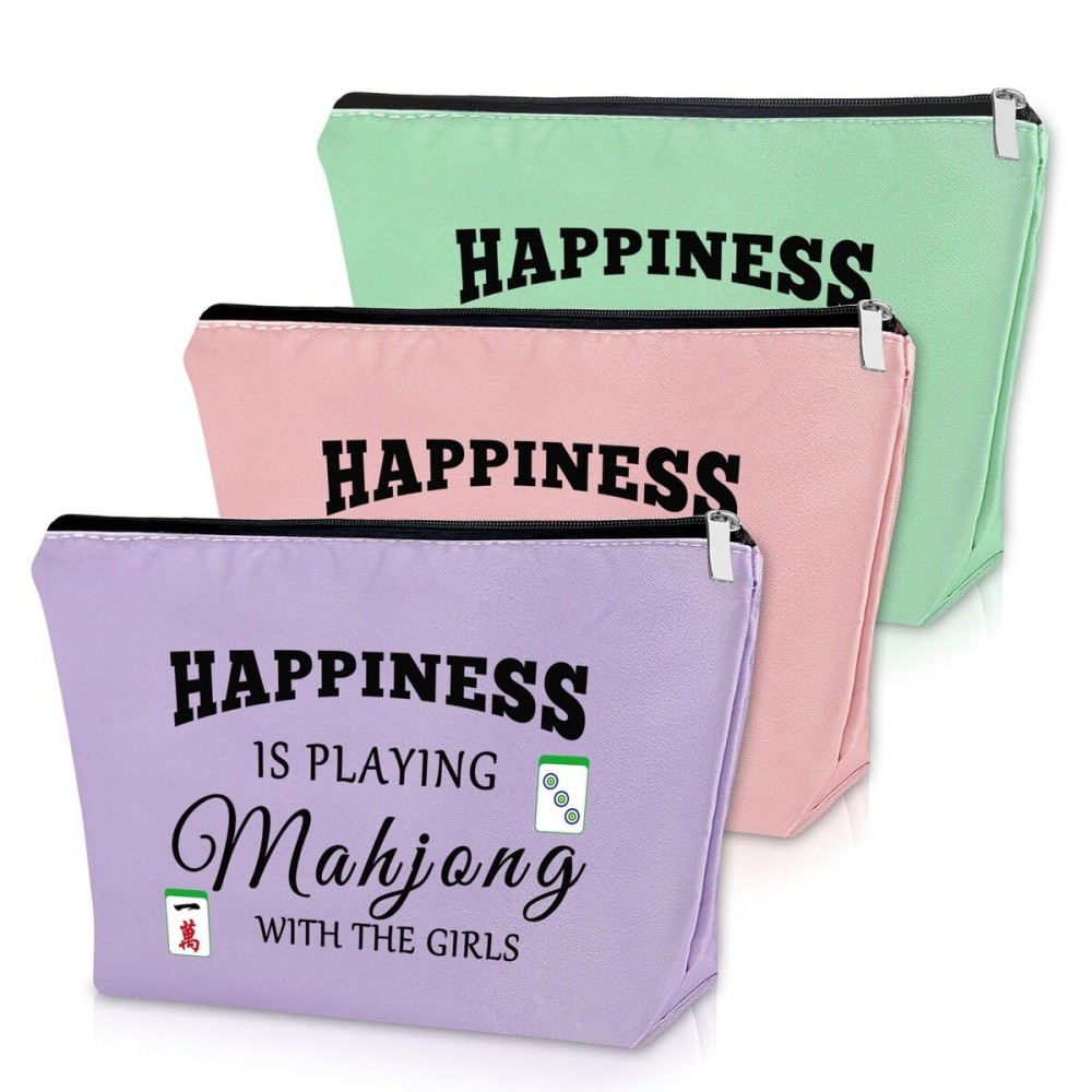 Sazuwu 3PCS Mahjong Gifts Makeup Bag Mahjong Lover Gift Mahjong Player Gift for Friend Mahjong Lucky Cosmetic Bag Mahjong Themed Items for Mom Grandma Sister Birthday Christmas Gifts Travel Pouch Sazuwu 3PCS Mahjong Gifts Makeup Bag Mahjong Lover Gift Mahjong Player Gift for Friend Mahjong Lucky Cosmetic Bag Mahjong Themed Items for Mom Grandma Sister Birthday Christmas Gifts Travel Pouch