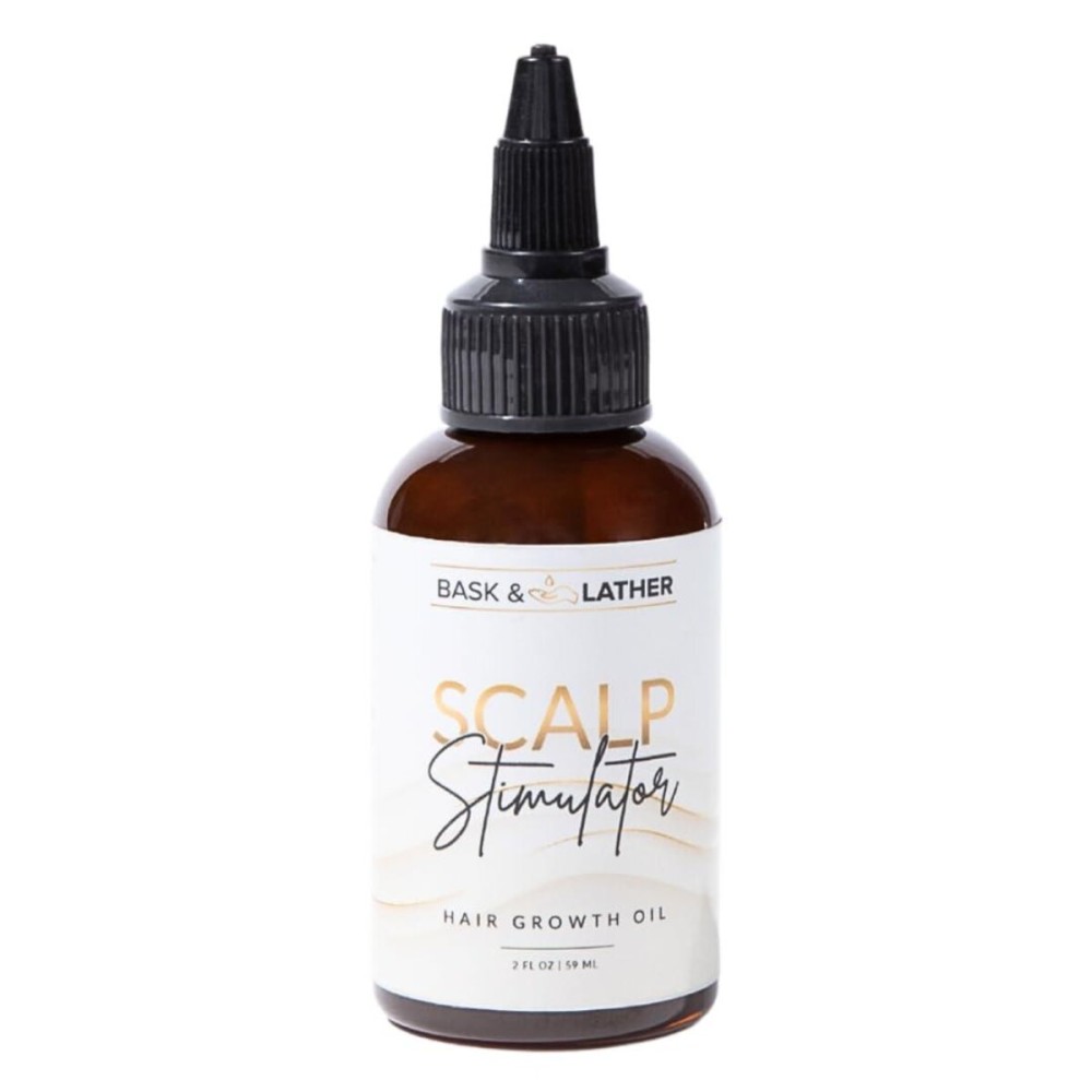 Bask & Lather Scalp Stimulator Hair Growth Oil, Cold Pressed Mint and Rosemary Blend with Grapeseed for Hair Growth, Organic Natural Leave in, All Hair Types, 2 Fl Oz Bask & Lather Scalp Stimulator Hair Growth Oil, Cold Pressed Mint and Rosemary Blend with Grapeseed for Hair Growth, Organic Natural Leave in, All Hair Types, 2 Fl Oz