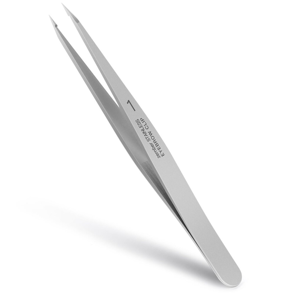 ZERNBER Pointed Tweezers for women Facial hair, NO Gaps Precision Tweezers for Eyebrows, Chin Hair?Ingrown Hair, Splinters, Glass Removal?Silver? ZERNBER Pointed Tweezers for women Facial hair, NO Gaps Precision Tweezers for Eyebrows, Chin Hair?Ingrown Hair, Splinters, Glass Removal?Silver?